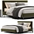 Modern Italian Design Minotti Bed 3D model small image 3