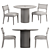 Modern Winchester Beige Dining Table 3D model small image 3