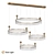 Golden Pendant Light Fixture 169W 3D model small image 1