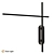 Monti Black Wall Sconce 19 3D model small image 1