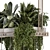 Metal Box Hanging Indoor Plants 3D model small image 5