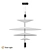 Black Guide Pendant Light with LED 3D model small image 1