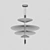 Black Guide Pendant Light with LED 3D model small image 3