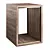 Sleek Wooden Side Table Magazine Rack 3D model small image 1