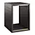 Sleek Wooden Side Table Magazine Rack 3D model small image 2
