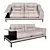 Toscana Modular Sofa with Storage 3D model small image 3