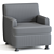 Modern Renwick Chair by West Elm 3D model small image 4