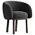 Sleek Nido Fabric Armchair Model 3D model small image 2