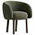 Sleek Nido Fabric Armchair Model 3D model small image 3