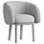 Sleek Nido Fabric Armchair Model 3D model small image 4