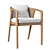 Luxury Teak Dining Armchair 3D model small image 3