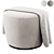 Modern Radar Pouf with Plaid 3D model small image 1