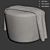 Modern Radar Pouf with Plaid 3D model small image 4