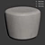 Modern Radar Pouf with Plaid 3D model small image 5