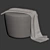 Modern Radar Pouf with Plaid 3D model small image 6