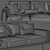 Modern BoConcept Carlton 3 Seater 3D model small image 3