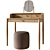 Modern Minimalist Dressing Table Set 3D model small image 1