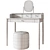 Modern Minimalist Dressing Table Set 3D model small image 5