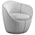 Modern Lína Swivel Chair 3D model small image 3