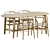 Colin Dining Set with Faith Chair 3D model small image 1