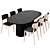 Edinburgh Dining Table with Kato Chair 3D model small image 5