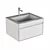 Suspended Sink L-600mm 3D model small image 2