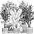 Tropical Plant Collection in White Pots 3D model small image 7