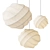 Japanese Silk Pendant Light 3D model small image 1