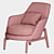 Modern Flexform LEDA Armchair 3D Model 3D model small image 4