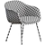 Muuto Fiber Tube Conference Chair 3D model small image 3