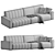 Modern Leather Sofa: Elegant Design 3D model small image 3