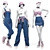 Fashion Mannequin with Clothes Set 3D model small image 1