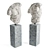 Modern Roman Torso Sculpture Pedestal 3D model small image 5