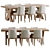  Modern Farmhouse Table Set 3D model small image 1