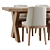  Modern Farmhouse Table Set 3D model small image 3