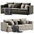 Elegant Lounge Grande Sofa Set 3D model small image 1