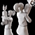 Banksy Girl with Bomb Figurine 3D model small image 3