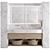 Luxury Stone Wood Bathroom Set 3D model small image 1