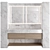 Luxury Stone Wood Bathroom Set 3D model small image 4