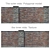 Modular 3D Brick Fence Kit 3D model small image 2