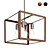 Modern Square Pendant Light Brushed Nickel 3D model small image 2