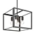 Modern Square Pendant Light Brushed Nickel 3D model small image 1