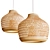 Bamboo Pendant Lamp Handmade Ø45 3D model small image 1