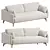 Leri Bucle White Sofa Model 3D model small image 1