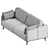 Leri Bucle White Sofa Model 3D model small image 3