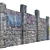 Modular Stone Fence with Graffiti 3D model small image 4