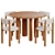 Scandi Dining Set Kave Home 3D model small image 2