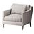 Elegant Modern Fabienne Accent Chair 3D model small image 3