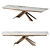 Esmeralda Folding Table with Ceramic Tabletop 3D model small image 2