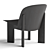 Modern Chisel Lounge Chair Design 3D model small image 5